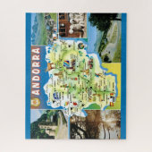 Andorra Vintage Map  ジグソーパズル (縦)