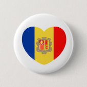 Andorran heart - For real Andorrans! 缶バッジ (正面)