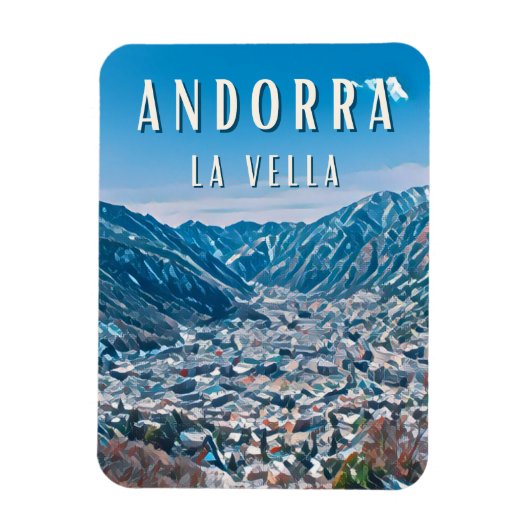 Andorre-la-Vieille, ville de la nature マグネット (縦)