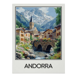 Andorre, village pittoresque ポスター