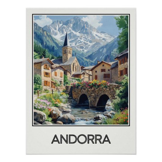 Andorre, village pittoresque ポスター (正面)