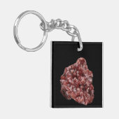 Andradite GarnetとCalciteクラスター キーホルダー (正面左)