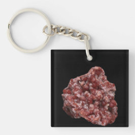 Andradite GarnetとCalciteクラスター キーホルダー