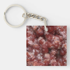 Andradite GarnetとCalciteクラスター キーホルダー