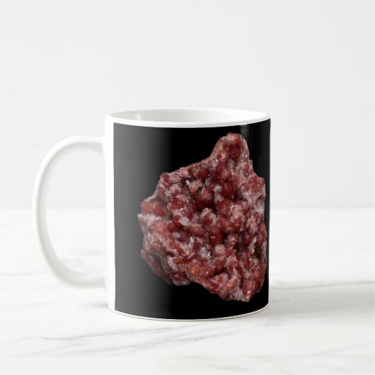 Andradite GarnetとCalcite Cluster Mug コーヒーマグカップ (左)