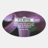 Andre Gide Inspirational Quote 「What you are」 楕円形シール (正面)