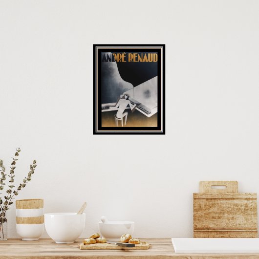Andre Renaud Dual Pianos Deco Poster  16 x 20 ポスター (キッチン)