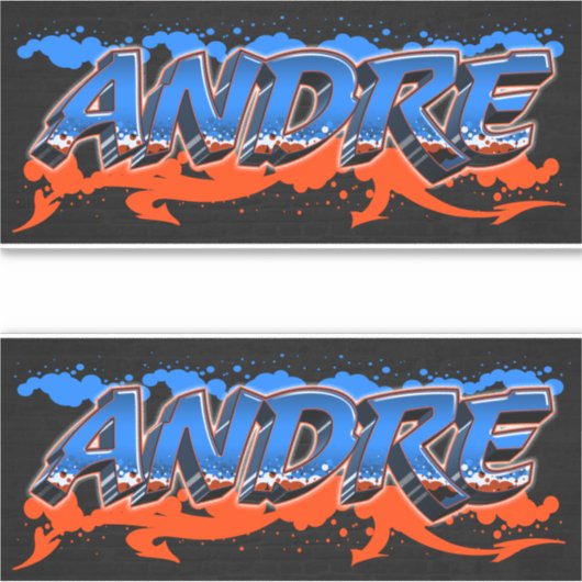 Andre Vorname Name Graffiti Aufkleber Sticker シール (正面)