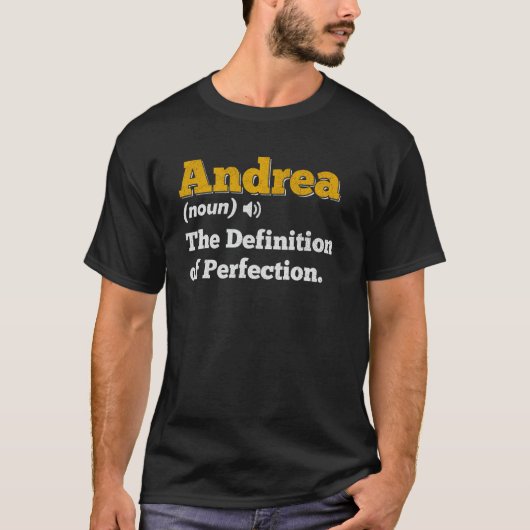Andreaギフト名パーソナライズされた誕生日名定義 Tシャツ (正面)