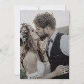 ANDREAニュートラル金ゴールドエレガントクリームフォト結婚ズ 招待状 (裏面)