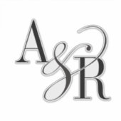 ANDREAミニマモダンリスト・ラージ結婚・モノグラム シール (正面)