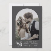 ANDREAムーディクラシックーGRAY DARK ACADEMIA結婚's セーブザデート (正面)