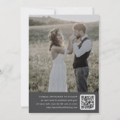 ANDREAムーディクラシックーGRAY DARK ACADEMIA結婚's セーブザデート (裏面)