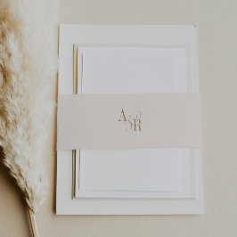 ANDREAモダン金ゴールドクリミニマルームシンプル結婚ズ 招待状ベリーバンド