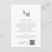 ANDREAユニーククラシックミニマル結婚リスト詳細 エンクロージャーカード (正面)