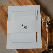 ANDREA白フォーマル黒エレガミニマルントウェディング 招待状ベリーバンド