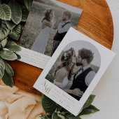 ANDREA金ゴールドホワイトミニマリストボホイニシャル結婚ズ セーブザデート