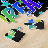 "ANDREA"名、おもしろい"ハッピーバースデー" ジグソーパズル (側面)