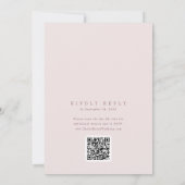 ANDREA Burgundy and Blush QR Code Elegant Wedding 招待状 (裏面)