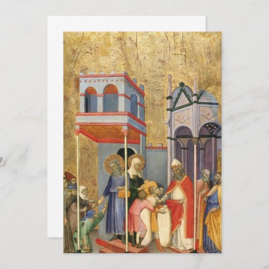 Andrea di Bartolo - Joachimとアンナ与えの食べ物t 招待状 (正面/裏面)