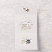 ANDREA QR Code Boho Cream Simple Minimal Wedding オールインワン招待状 (内側)