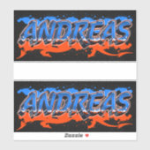 Andreas Vorname Name Graffiti Aufkleber Sticker シール (シート)
