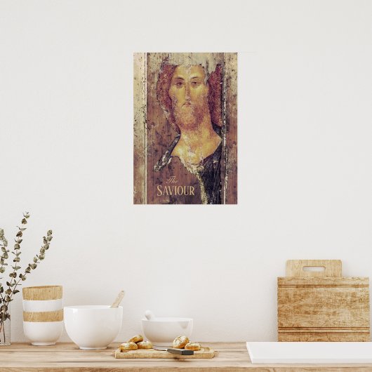 Andrei Rublev救い主キリスト救い主のアイコン ポスター (キッチン)