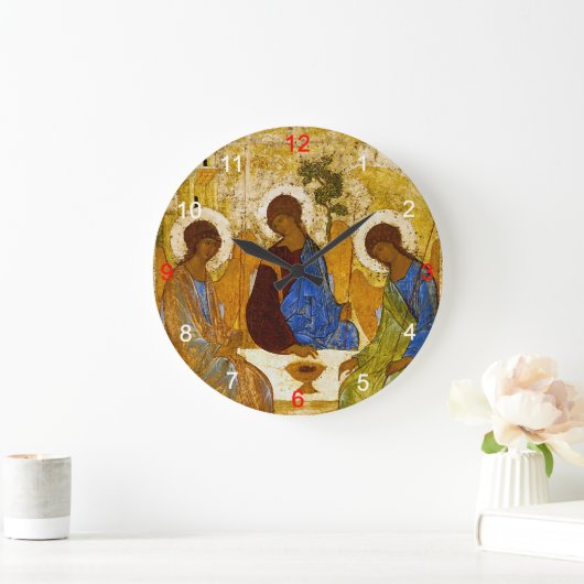 Andrei Rublev , “ Holy Trinity ” ラージ壁時計 (ホーム)