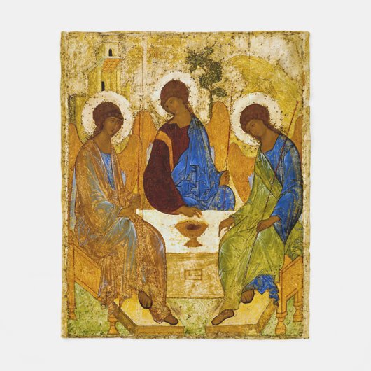 Andrei Rublev, icon of the Trinity フリースブランケット (正面)