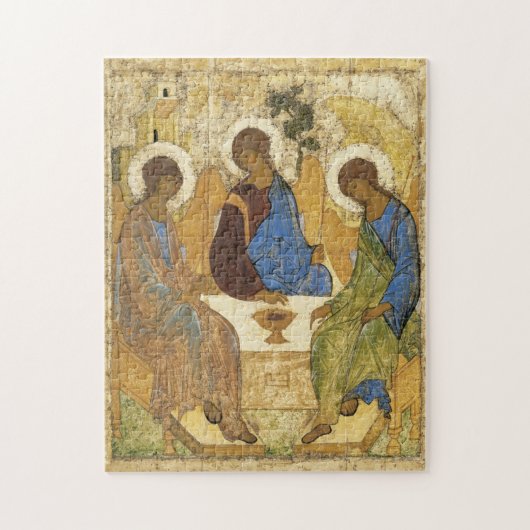 Andrei Rublev Iconic Trinity Angels Abraham Bible ジグソーパズル (縦)