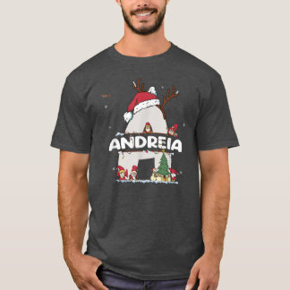 Andreia Christmas w Andreiaクリスマスの名前おもしろい Tシャツ