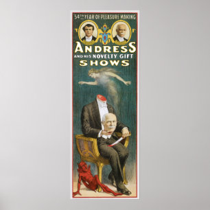 Andressの~のカナダの手品師のヴィンテージの魔法の広告 ポスター