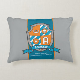 Andrewまたはletter A少年の名前は子供を意味カスタムする アクセントクッション