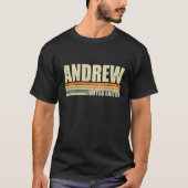 Andrewギフト名パーソナライズされたおもしろいレトロヴィンテージ Tシャツ (正面)