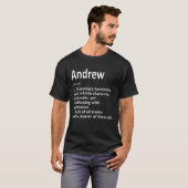 Andrew定義パーソナライズされた名のおもしろい誕生日 Tシャツ (正面フル)