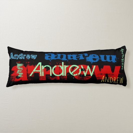 Andrew繰り返し名(6文字抱き枕2) ボディピロー (正面)
