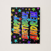 「ANDREW」名、おもしろい「ハッピーバースデー」 ジグソーパズル (縦)