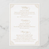 Andrew and Marina English Foil Invitation 箔招待状 (裏面)