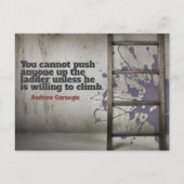 Andrew Carnegie感動的引用文「Push up」 ポストカード (正面)