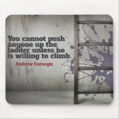 Andrew Carnegie感動的引用文「Push up」 マウスパッド (正面)