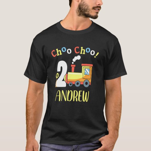 Andrew Choo Choo 2列車2歳バースデーターニング2 Tシャツ (正面)