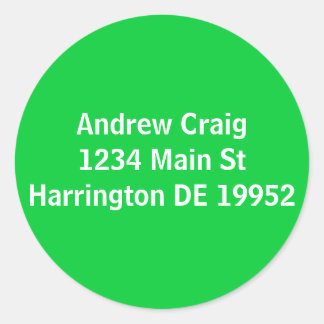 Andrew Craig1234 Main StHarrington DE 19952 ラウンドシール
