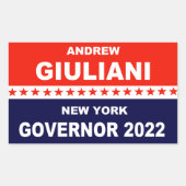 Andrew Giulianiニューヨーク州知事2022 長方形シール (正面)