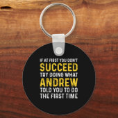 Andrew If At First You Don't Succeed Andrew Birthd キーホルダー (正面)