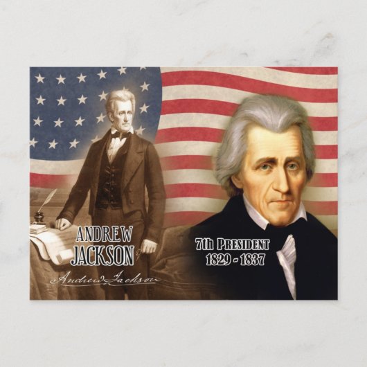 Andrew Jackson氏(米国の第7代大統領) ポストカード (正面)