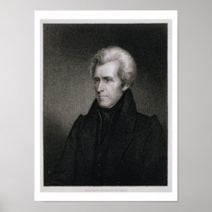 Andrew Jackson版木、銅版、版画 ポスター