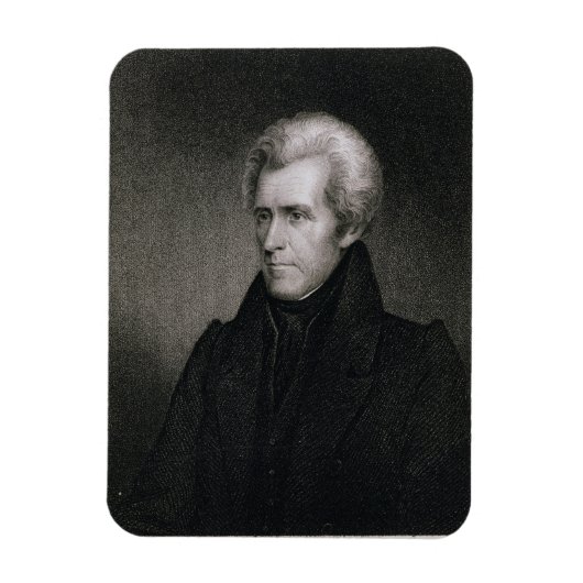 Andrew Jackson版木、銅版、版画 マグネット (縦)