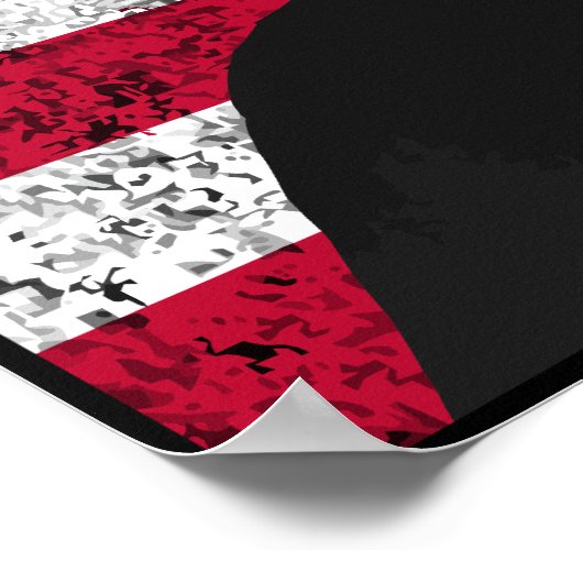 Andrew Jackson and The US Flag -- Border ポスター (角)