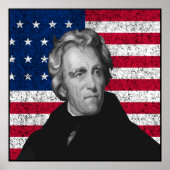 Andrew Jackson and The US Flag -- Border ポスター (正面)