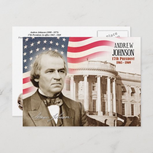 Andrew Johnson – 米国第17代大統領 ポストカード (正面/裏面)